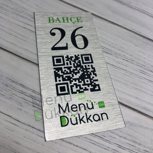 Metal QR Karekod Menü 10x5cm