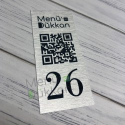 Metal QR Karekod Menü 9x4cm