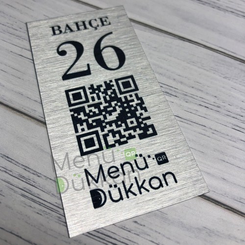 Metal QR Karekod Menü 10x5cm